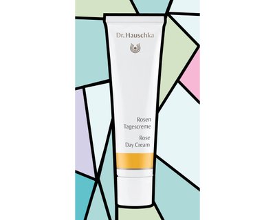 Skincare product on a colourful background