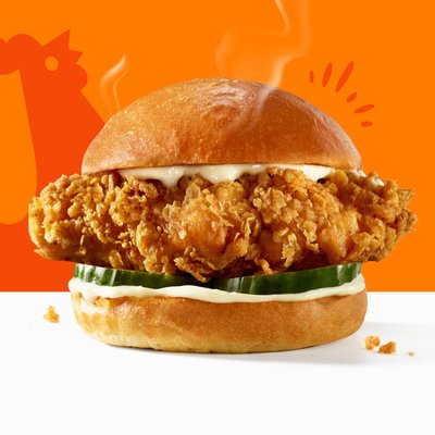A chicken burger