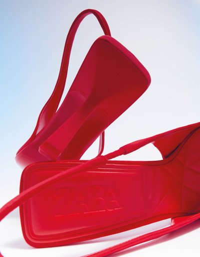Red Zara slingback shoes