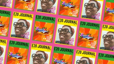 Collage of E20 Journal issue 05 covers angled