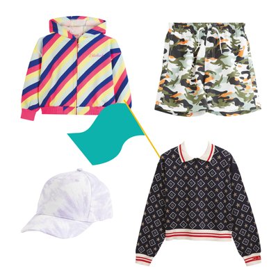 A Billieblush Hoodie, Lindex swimshorts, H&M cap and a Gant knit top