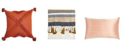 tassled cushion striped throw silk pillowcase