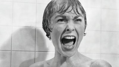 Woman screaming in shower