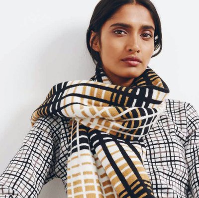 Woman wearing a scarf