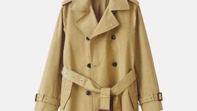 Brown trench coat