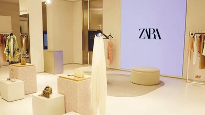 Interior of Zara shop