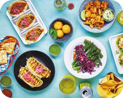 Table of food from above