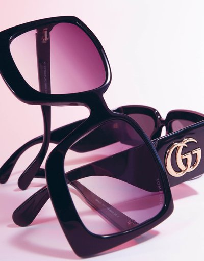 Two black sunglasses