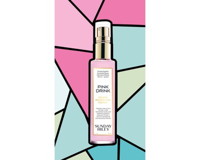 Skincare product on a colourful background
