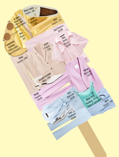 Clothes ice lolly collage