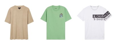 Brown green tshirts Calvin Klein motif