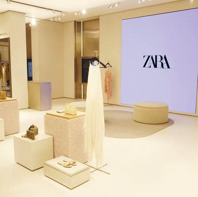 Interior of Zara shop