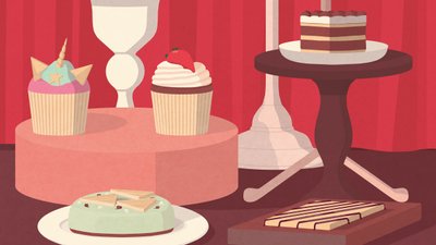 Drawing of cakes