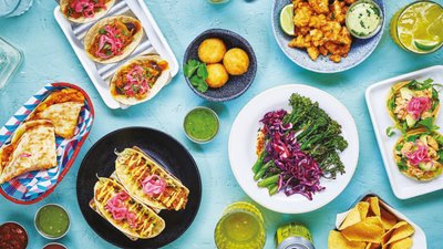 Table of food from above