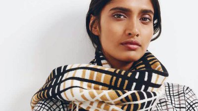 Woman wearing a scarf