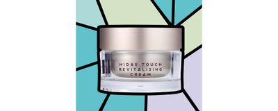 Skincare product on a colourful background
