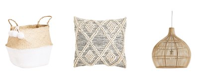 Basket diamond pattern cushion wicker lampshade